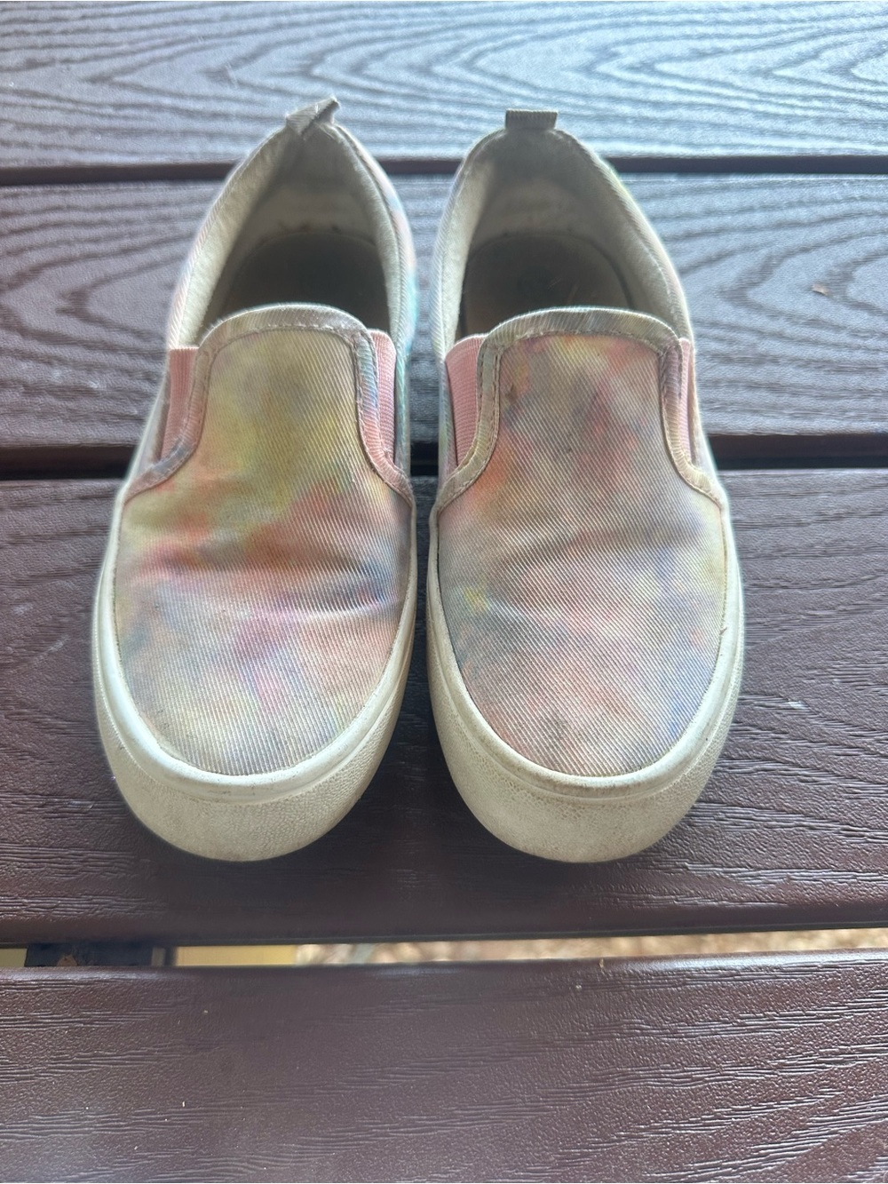 Art Class Girls Tie Dye Slip-On Sneakers Size 13 Canvas Shoes